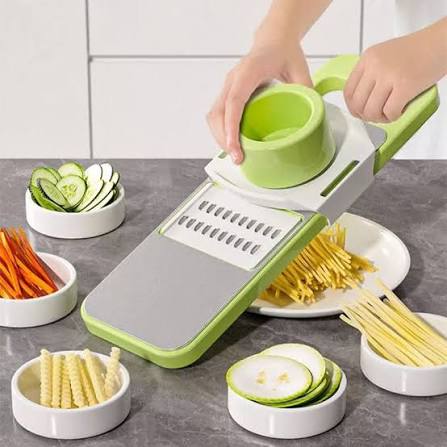 5 in 1 Vegetable Cutter and Slicer – Multifunctional Stainless Steel Slicer for Quick & Easy Food