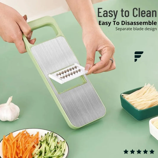5 in 1 Vegetable Cutter and Slicer – Multifunctional Stainless Steel Slicer for Quick & Easy Food