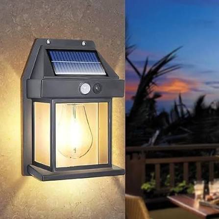 Waterproof Solar Interaction Wall Lamp With Motion Sensor Security Light