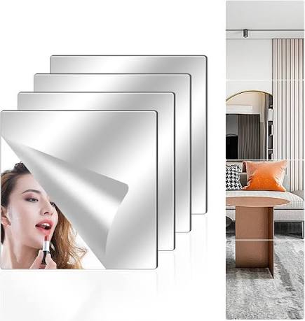 Unbreakable Mirror for Home Decor with Self Adhesive Double Tape