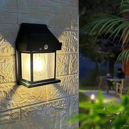 Waterproof Solar Interaction Wall Lamp With Motion Sensor Security Light