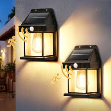 Waterproof Solar Interaction Wall Lamp With Motion Sensor Security Light